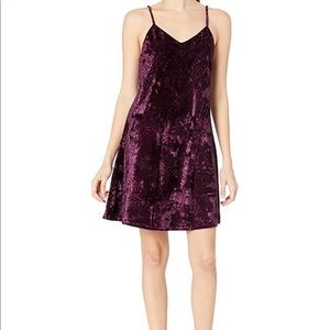 NWT Angie Purple Crushed Velvet 90s Style Dress